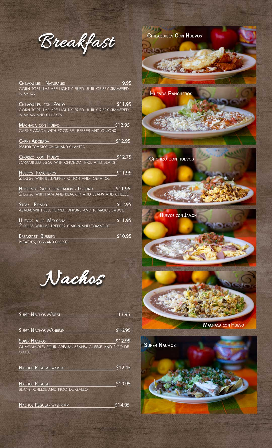 Menu Mi Burrito Restaurant Bar   MI BURRITO MENU Page 3 